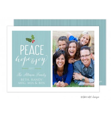 Christmas Digital Photo Cards, Peace Hope & Joy, Take Note Designs